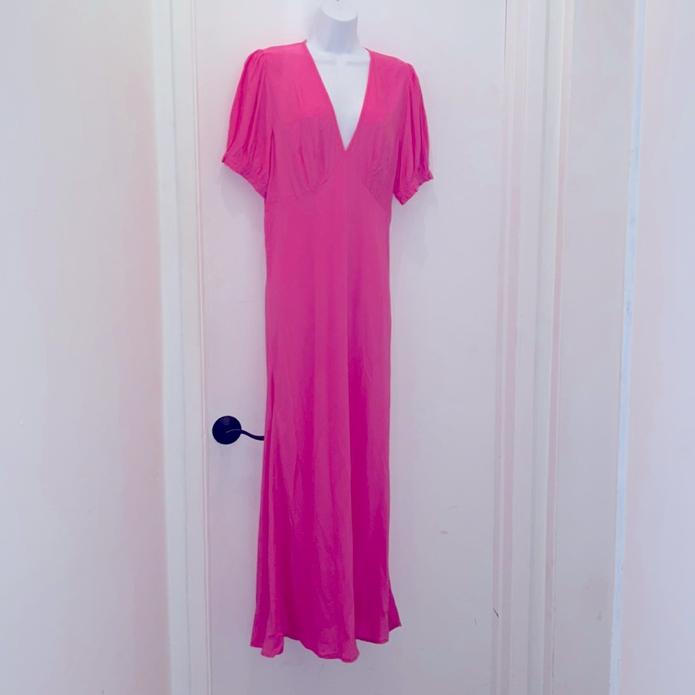 A New Day maxi minimal dress in hot pink size Medium - Picture 3 of 12